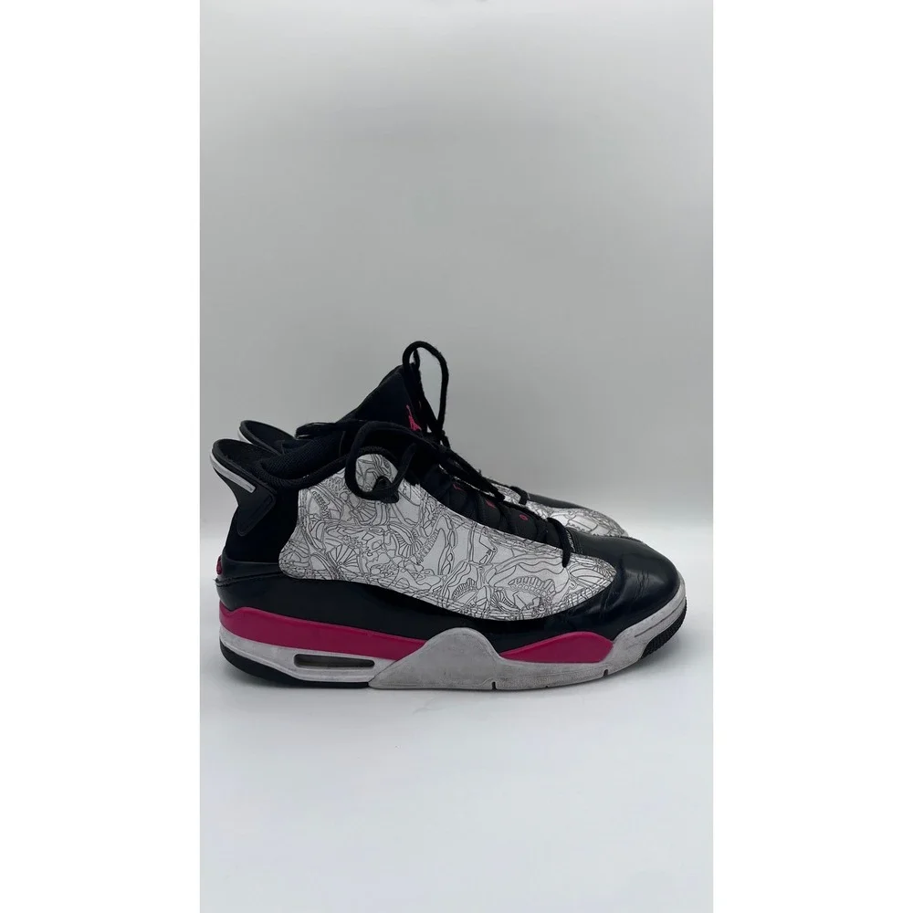Jordan Dub Zero Black Fireberry Laser Etched Sneakers 311046-162 Mens 9.5‎